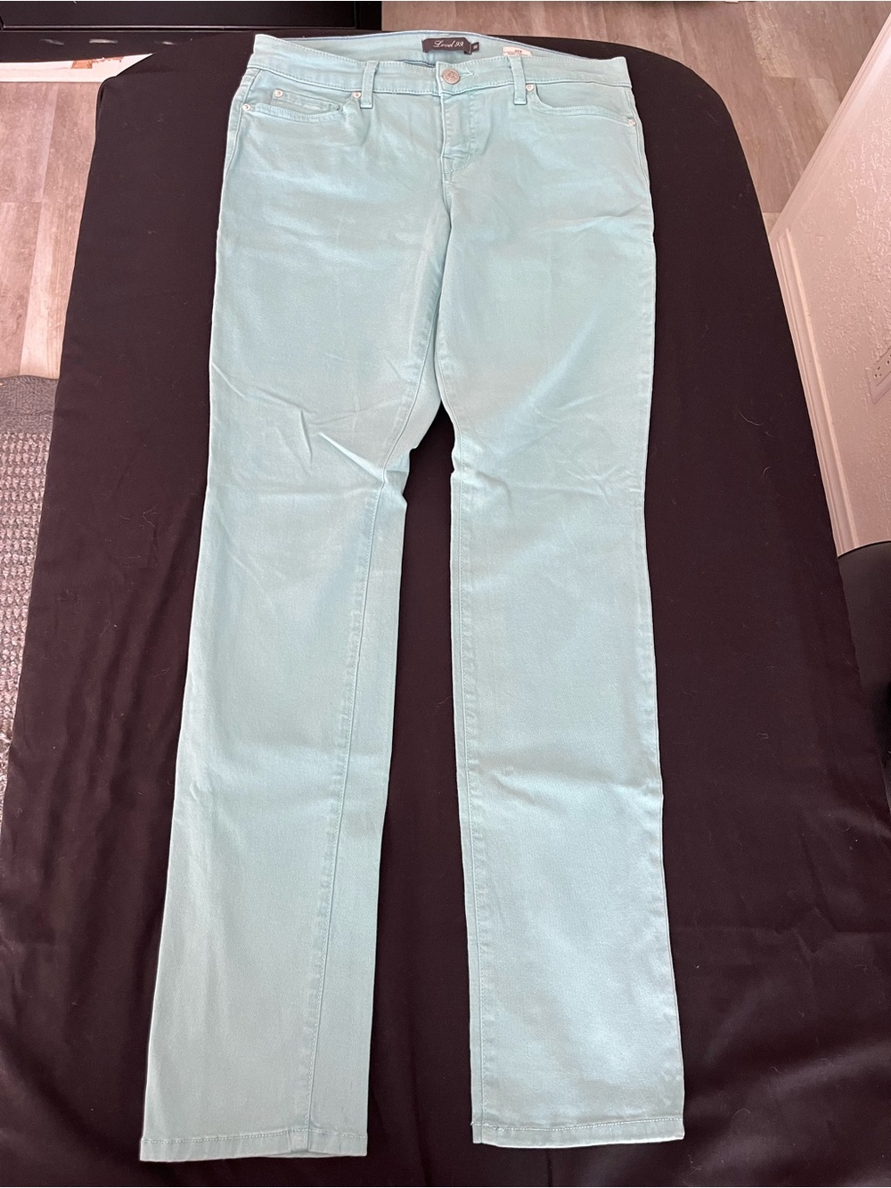 Level 99 Women's Straight-Leg Jeans in Light Aqua Mint